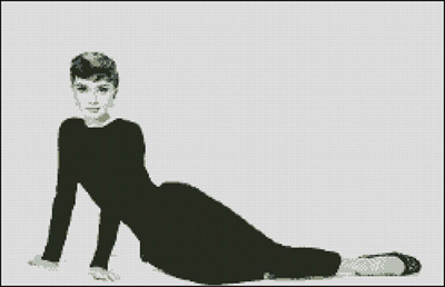 Esquema de Audrey Hepburn en Punto de Cruz
