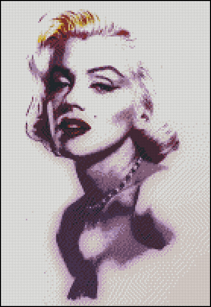 Esquema de Marilyn Monroe en Punto de Cruz (8)