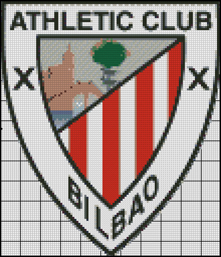 Esquema del Athletic Club de Bilbao en Punto de Cruz
