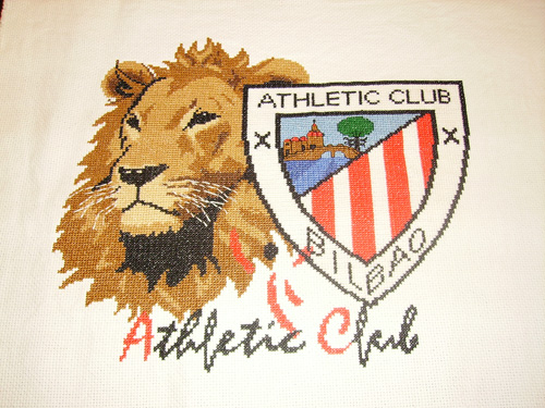 Esquema del Athletic Club de Bilbao en Punto de Cruz