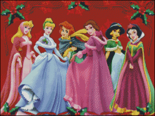 Esquemas de las Princesas Disney en Punto de Cruz (1)