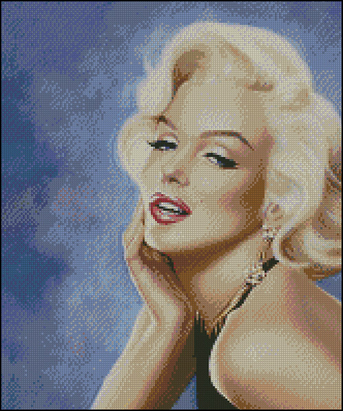 Esquema de Marilyn Monroe en Punto de Cruz (10)