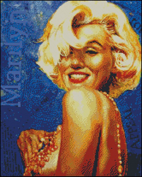 Esquema de Marilyn Monroe en Punto de Cruz (11)