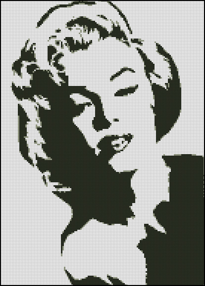 Esquema de Marilyn Monroe en Punto de Cruz (13)