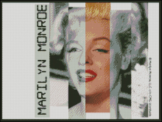 Esquema de Marilyn Monroe en Punto de Cruz (3)