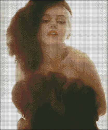 Esquema de Marilyn Monroe en Punto de Cruz (6)