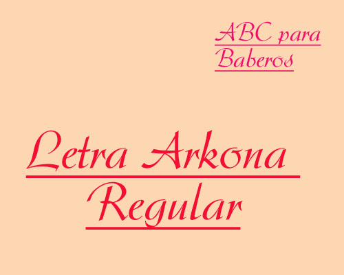 ABC Baberos Letra Arkona Regular
