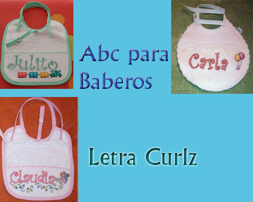 ABC Baberos Letra Curlz