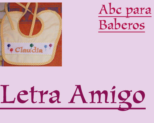 ABC Baberos Letra Amigo