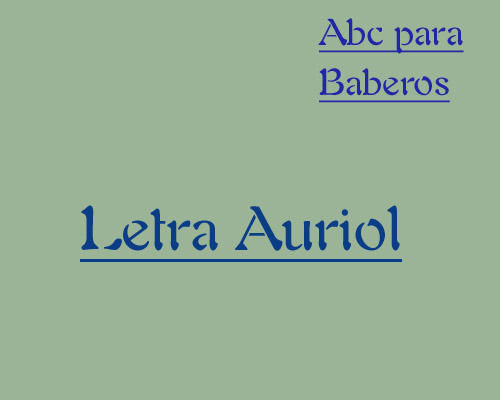 ABC Baberos Letra Auriol