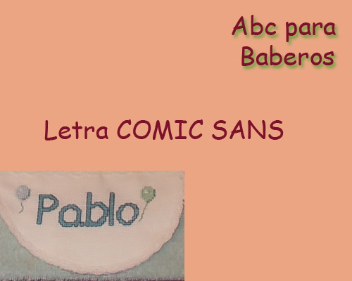 ABC Baberos Letra Comic Sans