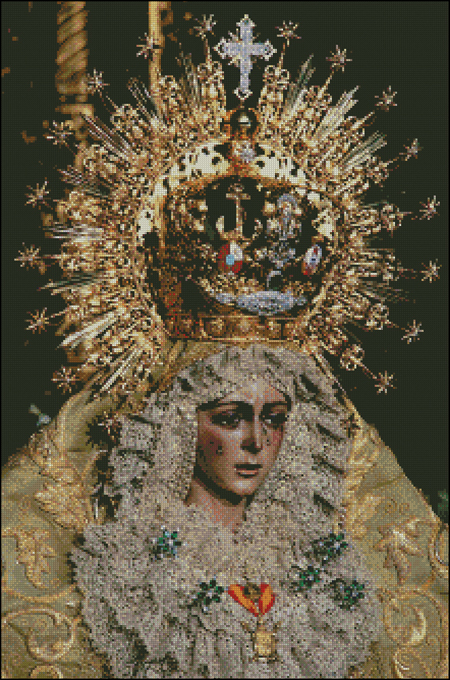 Esquema de la Virgen de la Macarena en Punto de Cruz (2)
