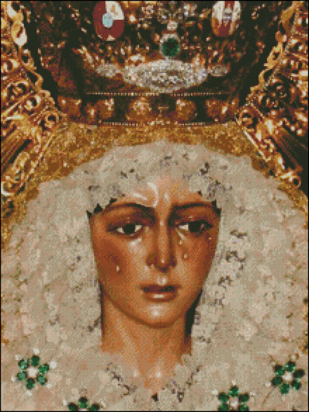 Esquema de la Virgen de la Macarena en Punto de Cruz (4)